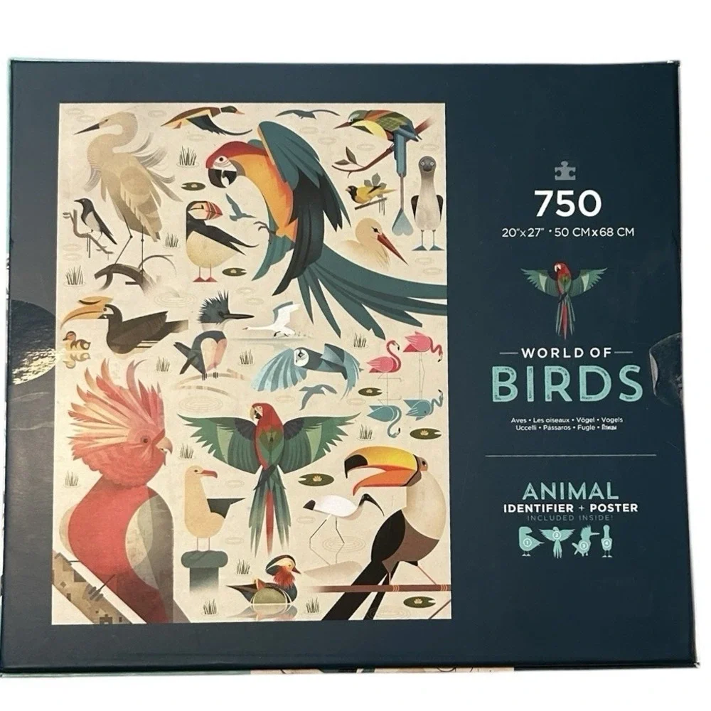CROCODILE CREEK  World of Birds 750 Piece Jigsaw Puzzle w/ Poster NEW